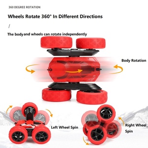 <span class=keywords><strong>Coche</strong></span> de Acrobacias RC de Doble Cara con Control Remoto de 2.4GHz, 4WD Todoterreno, Rotación de 360°, Recargable, Juguete de Carreras para Niños - Product Image 4