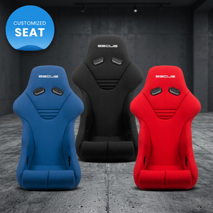 Siège de voiture sport haut de gamme Monza 424 en tissu FRP, léger, durable, modifié, avec appuie-tête sport complet, style OEM - Product Image 1