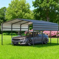 Abri de voiture individuel extérieur haut de gamme 11x19FT en acier galvanisé, étanche, facilement assemblable, design moderne