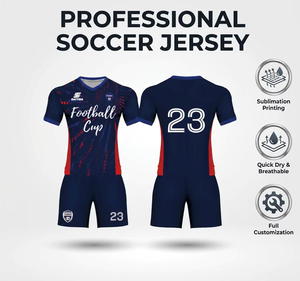 Maillots et T-shirts de football américain personnalisés OEM respirants par sublimation - Vêtements d'équipe 100% polyester unisexe, shorts taille XL - Product Image 2
