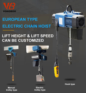 1ton 2ton 3ton 5ton Xe đẩy móc loại tốc độ gấp đôi đi du lịch HH tiêu chuẩn Châu Âu Chain hoist Electric - Product Image 3