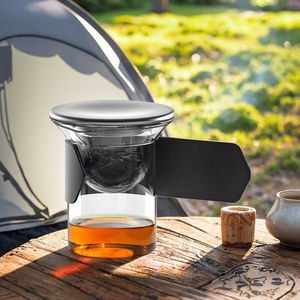 Set di teiera in vetro con impugnatura a nastro portatile, Set di teiera in vetro da 250ml, Set di teiera con 3 <span class=keywords><strong>tazze</strong></span> <span class=keywords><strong>e</strong></span> infusore - Product Image 2