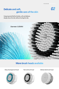 Instrument de nettoyage du <span class=keywords><strong>visage</strong></span>, dispositif de dissolvant de points noirs sonique Rechargeable, Machine de démaquillage étanche, <span class=keywords><strong>brosse</strong></span> de nettoyage du <span class=keywords><strong>visage</strong></span> - Product Image 3