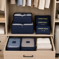 Bolsas de Almacenamiento Premium para el Hogar, de Tela Oxford, Personalizables, Juego de Organizadores de Varios Tamaños, Parte Superior de Malla, Doble Cremallera, para Viajes, a la Moda