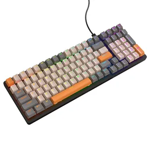 Cj100 Keyboard mekanik ukuran penuh RGB tipe-c, tutup kunci pribadi dapat hotswap untuk Laptop PC komputer game Mini