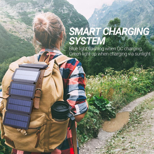 2 Trong 1 Có Thể Tháo Rời Năng Lượng Mặt Trời Ngân Hàng Điện 10000MAh Xách Tay Solar Panel Có Thể Gập Lại Không Thấm Nước Ngoài Trời Sạc Năng Lượng Mặt Trời Ngân Hàng Điện - Product Image 5