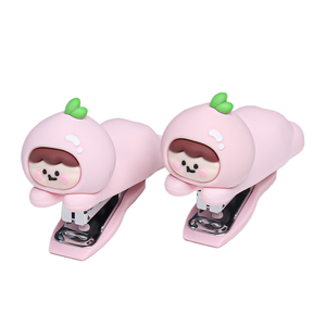 Креативный маленький белый персиковый студенческий степлер милый мультяшный станок № 10 для переплета портативный компактный трудосберегающий средний степлер - Product Image 1