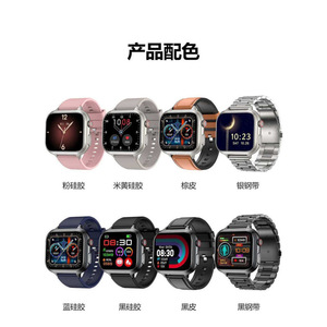 Montre connectée avec bracelet en acier, moniteur de fréquence cardiaque ECG PPG, Bluetooth, batterie rechargeable, suivi de la santé - Product Image 4