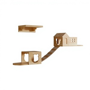Système d'escalade mural complet pour chat, ensemble de 7 pièces, ensemble de meubles muraux de luxe pour chat avec capsule spatiale et pont - Product Image 1