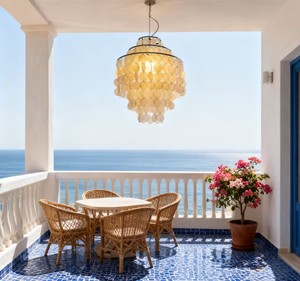 Carillon <span class=keywords><strong>à</strong></span> vent en coquillages naturels, lustre de style européen, décoration de salon, salle <span class=keywords><strong>à</strong></span> manger, lustre romantique, protection des yeux - Product Image 3