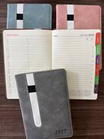 Agenda 2027, planificateur de bureau, journal hebdomadaire, carnet avec porte-stylo, vente en gros, couverture personnalisée avec logo