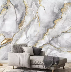 Carta da parati in marmo grigio bianco creativo con <span class=keywords><strong>sfondo</strong></span> <span class=keywords><strong>astratto</strong></span> e Texture dorata murale - Product Image 4