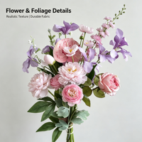 Fleurs artificielles en gros pour mariage, fleurs sauvages artificielles pour jardin, fleurs artificielles pour décoration de mariage et séance photo de remise de diplôme