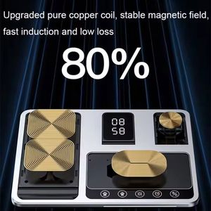 Fast Charging R11 Desktop Electric Smart Lifting 4 in 1 Phone Charger Digital Alarm Clock 15W Wireless Charger With <b>Light</b> - Product Image 5