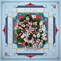 Tuiles de Mahjong américaines en acrylique à motif animalier sur mesure, jeu de Mahjong personnalisé avec tapis de Mahjong