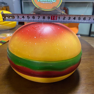 <span class=keywords><strong>Juguete</strong></span> Sensorial Antiestrés de Silicona, Squishy Fidget Toy <span class=keywords><strong>Happy</strong></span> <span class=keywords><strong>Burger</strong></span> de Rebote Lento, Suave para Apretar, 11x7cm - Product Image 3