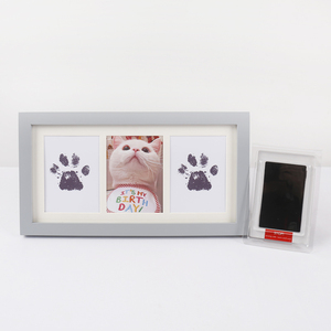 Pet Paw in mực Watermark rắn gỗ khung ảnh lưu niệm 2025 phổ biến nhiều Màu khung ảnh - Product Image 3