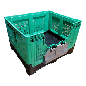 Side-opening foldable mesh <b>box</b>, large plastic sealed <b>folding</b> <b>box</b>, foldable <b>storage</b> and transport rectangular <b>box</b> - Product Image 1