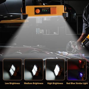 Lampe de travail solaire rechargeable 120W, 144 LED, projecteur portable sur pied, étanche IP44, 4 modes d'éclairage pour chantier - Product Image 5