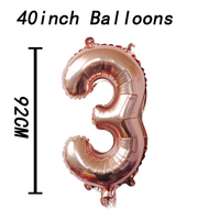 Ballons en feuille d'aluminium numériques de 16, 32 et 40 pouces, ballons à air, chiffres, ballons pour anniversaire, mariage, fête de bébé, décorations de fête