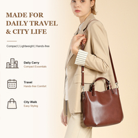 Sac seau en cuir pleine fleur fait main pour femme, style vintage minimaliste, sacs à bandoulière pour femme, usage quotidien, ODM, marque privée