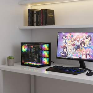 Boîtiers et tours d'ordinateur de jeu Pcooling, best-sellers, personnalisables, modernes, pour <span class=keywords><strong>PC</strong></span> de bureau <span class=keywords><strong>gamer</strong></span>, ATX, Mini ITX - Product Image 1