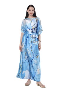 2024 vente chaude nouveau Style doux soie Poncho <span class=keywords><strong>robe</strong></span> dames luxe tenue décontractée en vrac femmes enceintes Abaya fournisseur en gros - Product Image 3