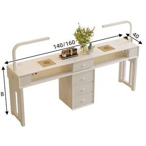 Nouvel ensemble table et chaise de manucure 2026, table de manucure professionnelle avec aspiration, idéale pour salon de manucure pour deux ou quatre personnes - Product Image 6