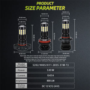 JiaChi Factory Perfect Beam 6000K Led 5202 Ampoule antibrouillard H11 9005 9006 Ampoule de phare pour voiture automatique DRL Daytime <span class=keywords><strong>Running</strong></span> Lamp - Product Image 3