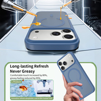 Coque de protection mate bleu foncé Sanfeng pour iPhone 18 17 16 15 Pro Max, sensation peau, antichoc, personnalisable, vente en gros