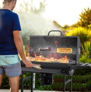 Barbecue <span class=keywords><strong>vertical</strong></span> 3-en-1 au charbon de bois populaire - Sans fumée, en fonte avec <span class=keywords><strong>brochettes</strong></span> automatiques pour les fêtes de jardin - Product Image 6