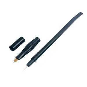 一次性微刀片笔2合1 18u 5r微刀片雾遮光手动纹身笔，用于眉毛线
