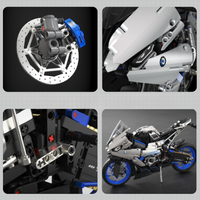Ensemble de blocs de construction de modèle de moto de course SR1000 à l'échelle 1:15, 1988 pièces, plastique ABS, puzzle 3D, jouet éducatif de construction