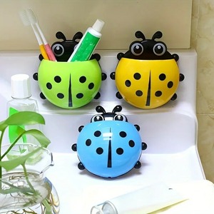 ที่วางแปรงสีฟันลายเต่าทองน่ารัก การ์ตูนสัตว์ต่างๆ ที่วางแปรงสีฟันและยาสีฟันแบบติดผนังสำหรับเด็ก พร้อมที่เก็บของ - Product Image 6