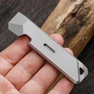 TC4 Titanium Alloy Crowbar <b>Mini</b> Outdoor Survival Self-Defense Cool Stick EDC Multi-functional Tool <b>Bottle</b> Opener - Product Image 4