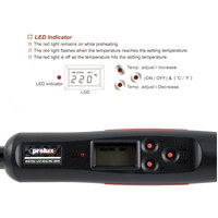 Fer à sceller numérique LCD Prolux 220V 100-220 ° Thermostat de précision avec semelle et support en téflon pour film de protection RC, prise EU 220V