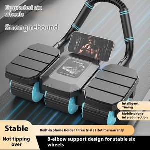 Rodillo Abdominal PINJIAN para Entrenamiento Muscular, Equipo de Fitness con Rebote Automático, Rueda Abdominal de 6 Ruedas - Product Image 2