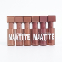 Ensemble de gloss à lèvres mats 24 pièces, rouge à lèvres liquide longue tenue 6 couleurs avec présentoir, vente en gros, maquillage pour les lèvres en vrac