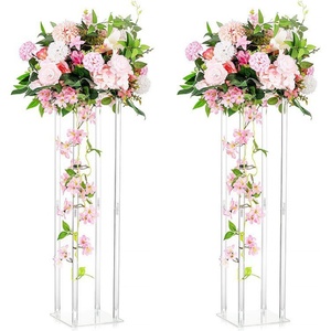 Wedding Centerpieces Acrylic <b>square</b> Flower <b>Vase</b> Flowers Stand for Party Tables Decorations Elegant Weddings Decoration Table - Product Image 5