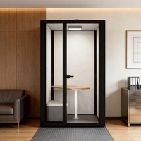 Cabine insonorisée pour diffusion en direct, cabine de diffusion silencieuse, modulaire, moderne, avec ventilation et éclairage, pour YouTuber, bureau, immeuble, bureau à domicile