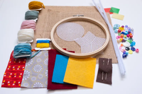 Super Kit de Couture pour Enfants, Kit d'Activités Créatives pour la Maternelle, Ensemble d'Apprentissage de la Couture, Kit d'Aiguilletage et de Broderie Abstraite pour Enfants