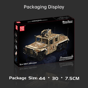 Moule King 20047 2094PCS <span class=keywords><strong>Militaire</strong></span> Série <span class=keywords><strong>Militaire</strong></span> Hummer Piste Voiture Bloc de Construction Modèle Technique Jouet Éducatif Festival Cadeau - Product Image 6