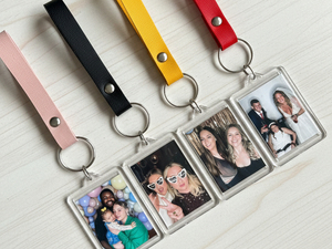 <span class=keywords><strong>Portachiavi</strong></span> con Cornice Fotografica in Acrilico Trasparente Fai-da-Te, Cinturino in Pelle PU, Cornice Portatile per Foto, Regalo Aziendale Promozionale - Product Image 2