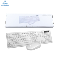Keyboard dan Mouse nirkabel Kombo 1200 DPI-klik senyap untuk kantor & Rumah Sakit (2.4GHz USB