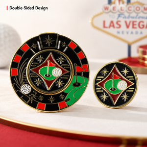 Marqueur de balle de golf magnétique de nouvelle conception avec marqueur central amovible de 25 mm pour les cadeaux de tournoi de golf - Product Image 2