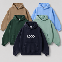 Sweat à capuche promotionnel épais et chaud en polaire lavée, unisexe, coupe oversize et carrée, anti-rétrécissement, pour homme, hiver, impression personnalisée