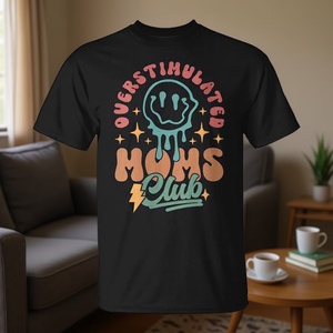 T-shirt da donna del club delle mamme sovrastimolate, maglietta regalo per la festa della mamma - Product Image 3