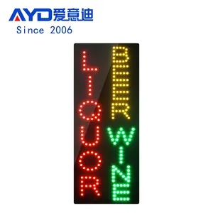 11*27 Inch Bright LICOOR BEER WINE BAR Store Sign, Led Publicidade Street Display Indoor Sinais Animados para Wine Bar