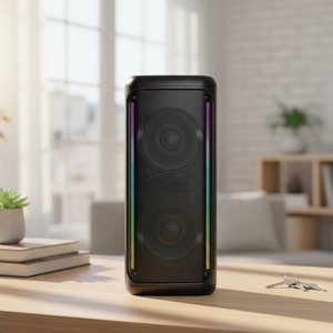 Enceinte portable sans fil ABS-6207 avec subwoofer, lumière RGB, stéréo <span class=keywords><strong>HiFi</strong></span>, karaoké, K-Song, pour fêtes, logo personnalisé, micro filaire, firmware personnalisé - Product Image 2