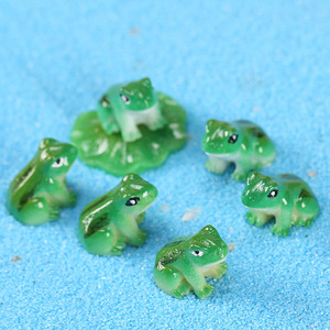 KI zzlejian Mini Resin Landscape Set, simulated fish, <strong>frog</strong>, lotus, tank, aquarium decoration, micro-landscape DIY handicraf - Product Image 3